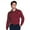 Maroon, variant on Monterey Club Men's Solid Long Sleeve Golf Polo Shirt #1271