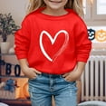 thumbnail image 2 of Hpgjzj Girl's Casual Crewneck Sweatshirts Love Graphic Pullover Clothes Outfits Long Sleeve Sweatshirt Fall Sweater Tops, 2 of 4