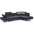 thumbnail image 7 of Glory Furniture Riveredge Twill Fabric Sectional in Black, 7 of 7