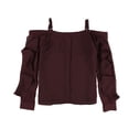 thumbnail image 1 of bar III Womens Solid Button Down Blouse, Red, X-Small, 1 of 2
