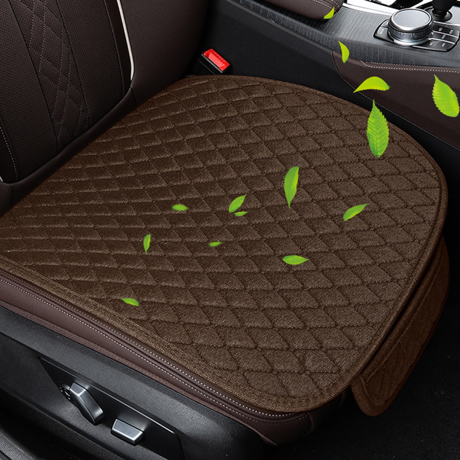Yatlte Linen Car Seat Covers Cushion with Storage Pocket, Luxury Include Front Car Seat Protector and RearCar Seat Cushion, Compatible with 95% Vehicles, Fit for Cars Truck SUV
