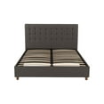 DHP Emily Upholstered Bed, Gray Linen, Queen