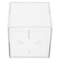 QIFULL Baseball Cube Baseball Display Accessory Acrylic Storage Sports Ball Display 1Pcs