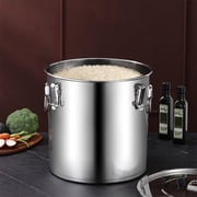 Yibooy 12L304 Stainless Steel Airtight Canister w/Lid Food Container for Home Kitchen