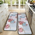 thumbnail image 4 of Kitchen Rugs Sets Of 2,Pioneer Flower Floral Print Pattern Anti Fatigue Kitchen Mat Rugs Non Slip Washable,Decorative Kitchen Floor Mats for Kitchen,Sink,Laundry,17"x47"+17"x47", 4 of 5