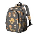 thumbnail image 2 of Mushroom and Sprig Black Pattern Backpack for School, Cute School Bag with Adjustable Shoulder Straps and Padded Back, 15"x11.42"x5.5", 2 of 5