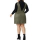 thumbnail image 3 of Vestido de tirantes de tamaño grande Agnes Orinda para mujeres del Día de San Patricio con escote en V, bolsillos, terciopelo, tirantes, mini falda 1X verde militar, 3 of 5