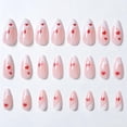 thumbnail image 2 of Uñas postizas press on Rokhevn Valentine forma almendra mediana con corazón, 24 piezas, 2 of 6