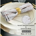 thumbnail image 6 of Ruvanti Cloth Napkins Set of 12 Cotton 100%, 18x18 inches Napkins Cloth Washable, Soft, Absorbent. Cotton Napkins for Parties, Christmas, Thanksgiving, Weddings, Dinner Napkins Cloth - Wheatable, 6 of 9