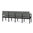 thumbnail image 5 of Fauteuil d'Accueil Lenox en Acier à 4 Places / Acier Noir / Gris Pâle, 5 of 5