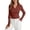 Brick Red, variant on Women's V-Neck Tee Long Sleeve Slim Fit Casual Top Light Gray S