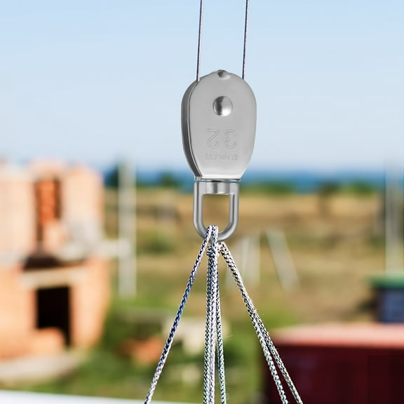 Masteelf  4 Pcs Swivel Pulley for Rigging Heavy-duty Wire Rope Roller