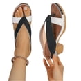thumbnail image 3 of UDAUDU Women's Chunky Heel Sandals Arch Support Orthopedic Shoes 2026 Summer Comfort Slip-On Wedge Flip Flops Casual Party Vacation Beach Wedding Heeled Shoes Brown, 3 of 7