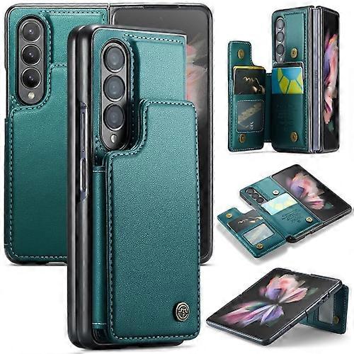 Pour Samsung Galaxy Z Fold3 5G CaseMe C22 Pcs+TPU Style Business RFID Étui en Cuir Anti-Vol