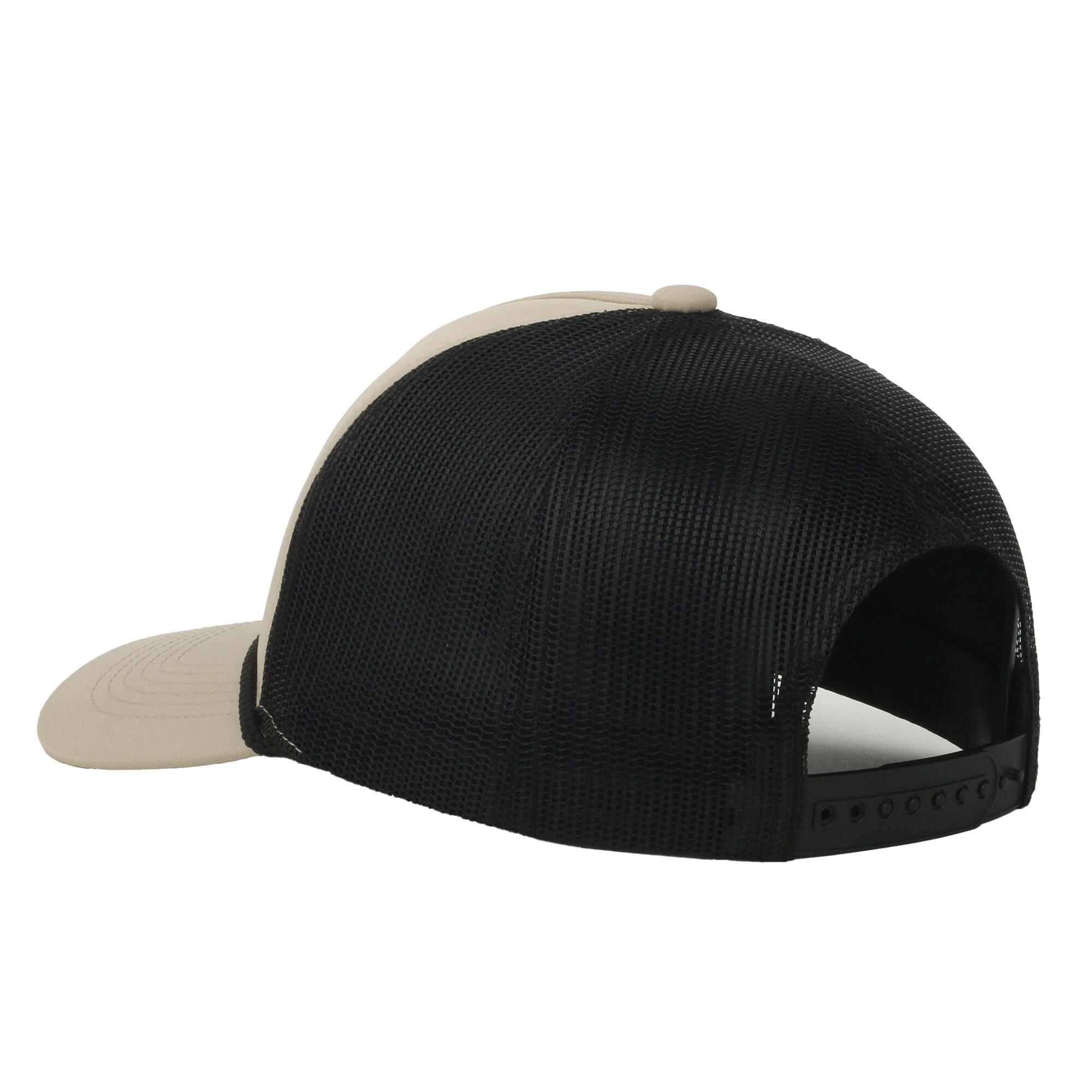 Beige/Black Catfish 5-Panel Fishing Cap – Structured, Embroidered, Snapback, One Size