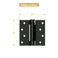 thumbnail image 2 of Deltana DSH44U1B 4" x 4" Spring Hinge; Flat Black Finish, 2 of 5