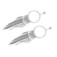 thumbnail image 2 of Impresionantes pendientes con borlas de plata, elegantes pendientes colgantes para mujer, perfectos para bodas, joyas largas de aleación de cristal brillante., 2 of 7