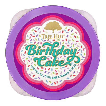 Tree Hut Birthday Cake Shea Sugar Exfoliating & Hydrating Body Scrub for Soft, Smooth Skin, 18 oz
