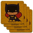thumbnail image 1 of Batman Batgirl Cute Chibi Character Low Profile Novelty Cork Coaster Set, 1 of 4