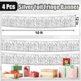 thumbnail image 2 of 4Pcs Foil Fringe Garland Metallic Foil Tinsel Streamers, 12in x 10ft Wall Hanging Fringe Curtain Backdrop Tinsel Fringe Banner for Parade Floats, Wedding, Birthday, Christmas Party Decorations, 2 of 7