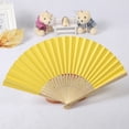 thumbnail image 2 of Home Improvement, Solid Fan Folding Folding Party Wedding Hand Dance Held Silk Pattern Color Tools & Home Improvement, Paper Fans set, 2 of 3