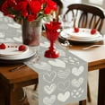 thumbnail image 5 of Valentines Day Table Runner Grey Runners Love Heart Valentines Day Decorations 13x72 inch Mothers Day Anniversary Wedding Party Home Kitchen Dining Decor, 5 of 5