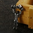 thumbnail image 3 of GKNET Gym Barbell Dumbbell Weightlifting Bodybuilding Necklace Pendant Stainless Steel-Dumbbell, 3 of 7
