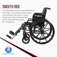 thumbnail image 3 of Dynarex DynaRide Series 3 Lite Wheelchair, 20"x16" Seat, 350 lb Capacity, Silver Vein Frame, 1 Unit, 3 of 7