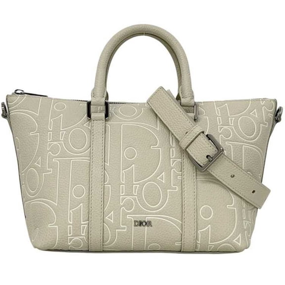 Pre-Owned Christian Dior 2-way Weekender Bag, Size 25, f-25004, Beige Gravity Outline,...