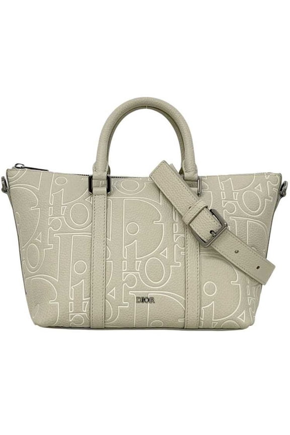 Pre-Owned Christian Dior 2-way Weekender Bag, Size 25, f-25004, Beige Gravity Outline,...