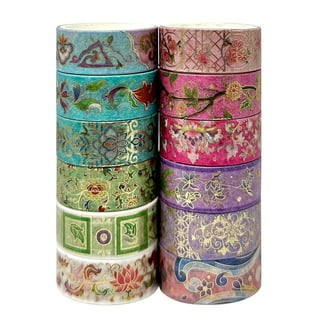 Wrapables Decorative Washi Tape Box Set for DIY Arts & Crafts,  Scrapbooking, Diary, Stationery, Card-Making, Gift Wrapping (12 Rolls)