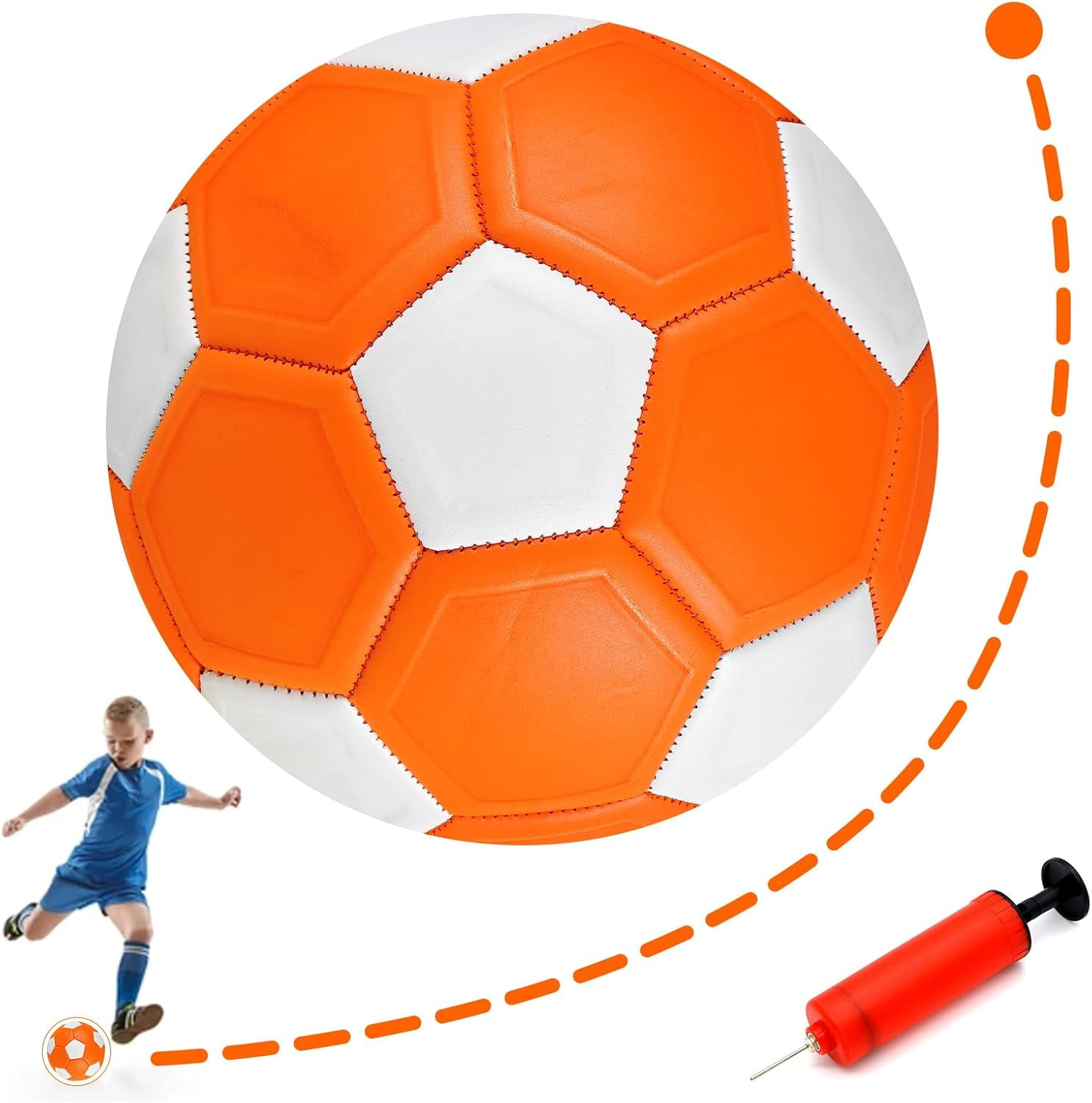 Trick Ball for Youth, Swerve Soft Soccer Ball Curve Soccer Ball, Indoor and Outdoor Use, High-Density EVA Material, Safe for Kids, Size 4 Extreme Curves