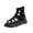 Black, variant on 9 Years Toddler Girls Gladiator Sandals Little Girl Summer Open Toe Flats with Side Zipper Roman Sandal Baby Girl Children's Hollow Out Princess Shoes Soft-soled Casual Beach Sandals White