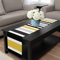 thumbnail image 4 of Yellow Black Stripe Table Runner 90 Inches Long, Modern Abstract Art Coarse Striped Kitchen Coffee Dining Table Decoration for Home Party Birthday Wedding Home Decor 13x90 Inches, 4 of 8
