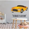 thumbnail image 2 of CARS & VEHICLES - Customized Name Home Living Room Adhesive Vintage Car Mural Art Decoration Yellow Vehicle Design Vinyl Wall Decal - Kids Teens Bedroom Old School Classic Car Wall Sticker 40" x 28", 2 of 3