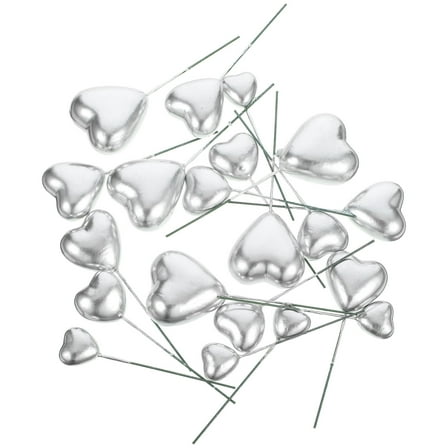 TOYMYTOY 20pcs Heart Cake Decor Iron Wire Cupcake Picks for Valentine's Day and Birthday Cakes