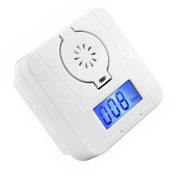 Detector de humo de monóxido de carbono Alarma Detector de gas de envenenamiento Sensor de advertencia Pantalla LED 2pcs sidaley EL0696-02B