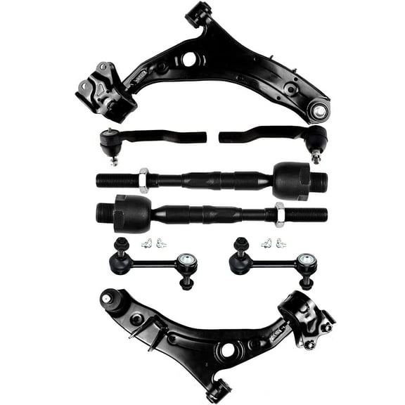 SCITOO 8pcs Front Suspension Kit - 2 Lower Control Arm 2 Sway Bar Link 2 Outer 2 Inner Tie Rod End Replacement For Ford Edge For Lincoln MKX 2007 2008 2009 2010 2011 2012 2013 2014