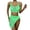 Mint Green, variant on Gubotare Womens Bikini Tops Women's Ribbed Underwire Bikini High Cut Bikini V Notch Smocked Swimwear Butterfly Print High Leg Bikini Swimsuit,Orange XL