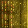 thumbnail image 1 of Ahgly Company Machine Washable Indoor Square Oriental Yellow Industrial Area Rugs, 3' Square, 1 of 4
