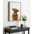thumbnail image 6 of Kate and Laurel Sylvie Animal Studio Highland Framed Canvas Wall Art by Amy Peterson Art Studio, 18x24 Natural, Whimsical Fun Animal Farmhouse Art for Wall, 6 of 7