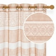 thumbnail image 2 of Deconovo Decorative Sheer Window Curtains for Living Room, Moroccan Style Pattern, 52 x 84 Inch, Orange, 2 Panels, 2 of 7