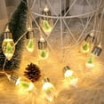 thumbnail image 2 of Christmas Bulb String Lights Decorations Christmas Tree Snowman Elk Santa Battery Operated Powerd 4.9 FT 10 LED Twinkle Indoor Outdoor Window Decor, 2 of 9