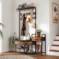thumbnail image 5 of Costway 70" Freestanding Coat Rack with Shoe Rack 12 Hooks Drawer & Storage Shelf, 5 of 10