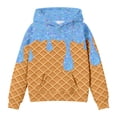 thumbnail image 3 of Gelikeya Ice Cream Hoodies for Girls Cute Preppy Ice Cream Sweatshirts Pocket Oversized Long Sleeve Pullover Tops 2-13Y (Blue, 3-4 Years), 3 of 4