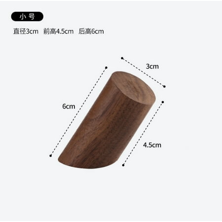 

Zhuge 10 piece solid wood hook wall mounted wooden hook behind the entrance door clothes and hat hook (brown sloping 6cm long)