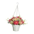 thumbnail image 3 of deevoka Artificial Hanging Flowers in Basket Chain Flower Pot for Garden Spring Lawn E, 3 of 9