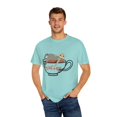 thumbnail image 4 of Vintage Sloffee Coffee Enthusiasts Graphic Gift | Cute Caffeinated Sloths Gags Men Womens Unisex Garment-Dyed T-shirt, 4 of 4