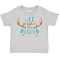 thumbnail image 3 of Inktastic Life Is Better At The Cabin, Deer Antlers, Camping Boys or Girls Toddler T-Shirt, 3 of 5