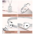 thumbnail image 3 of Cerradura Pulsera y llave Collar Brazalete Colgante Acero de titanio Juego de joyas para amantes Irfora Pulsera, 3 of 7
